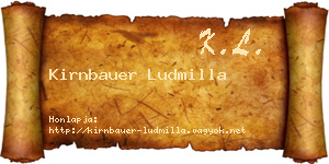 Kirnbauer Ludmilla névjegykártya